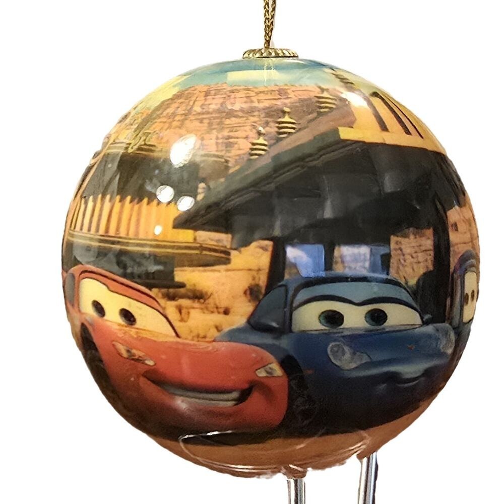 Vintage Holiday Disney‎ / Pixar Cars Shatterproof Ball Christmas Tree Ornament
